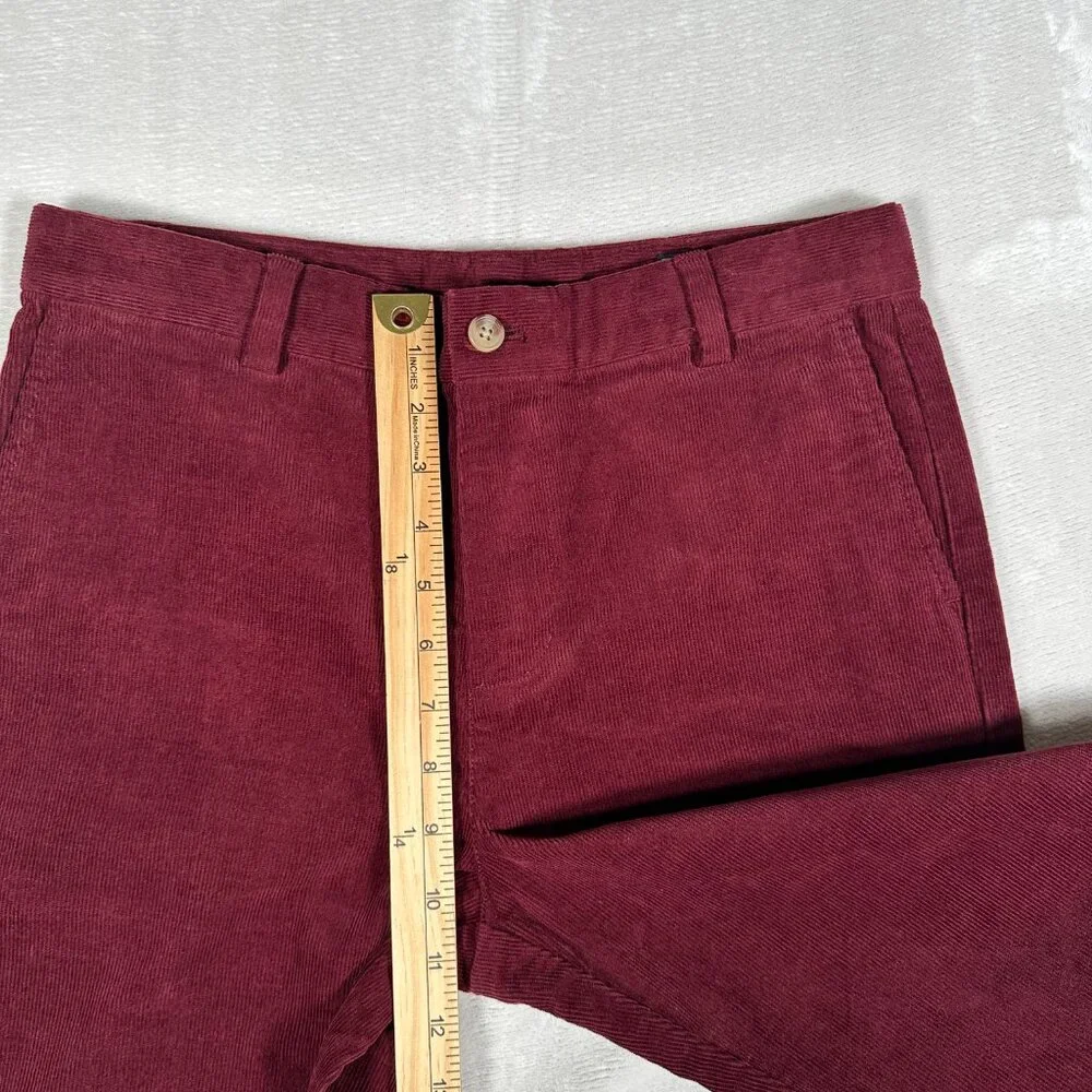 Vineyard Vines Pants Boys Size 18 Burgundy Corduroy Straight Legs Cotton Blend - Picture 5 of 12